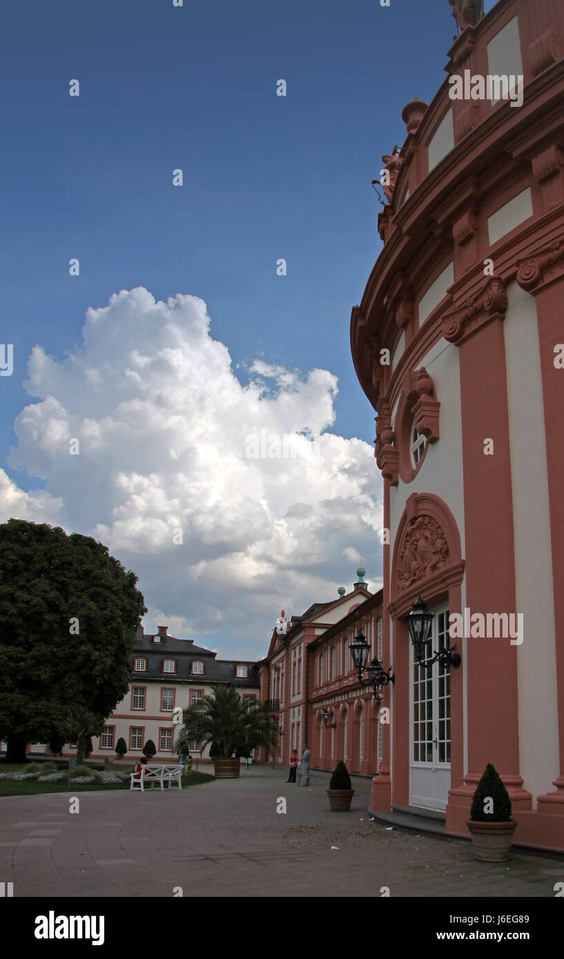 Hessen Residenz Schloss Burg blau historische Schutz historischer Gebäude Stockfoto