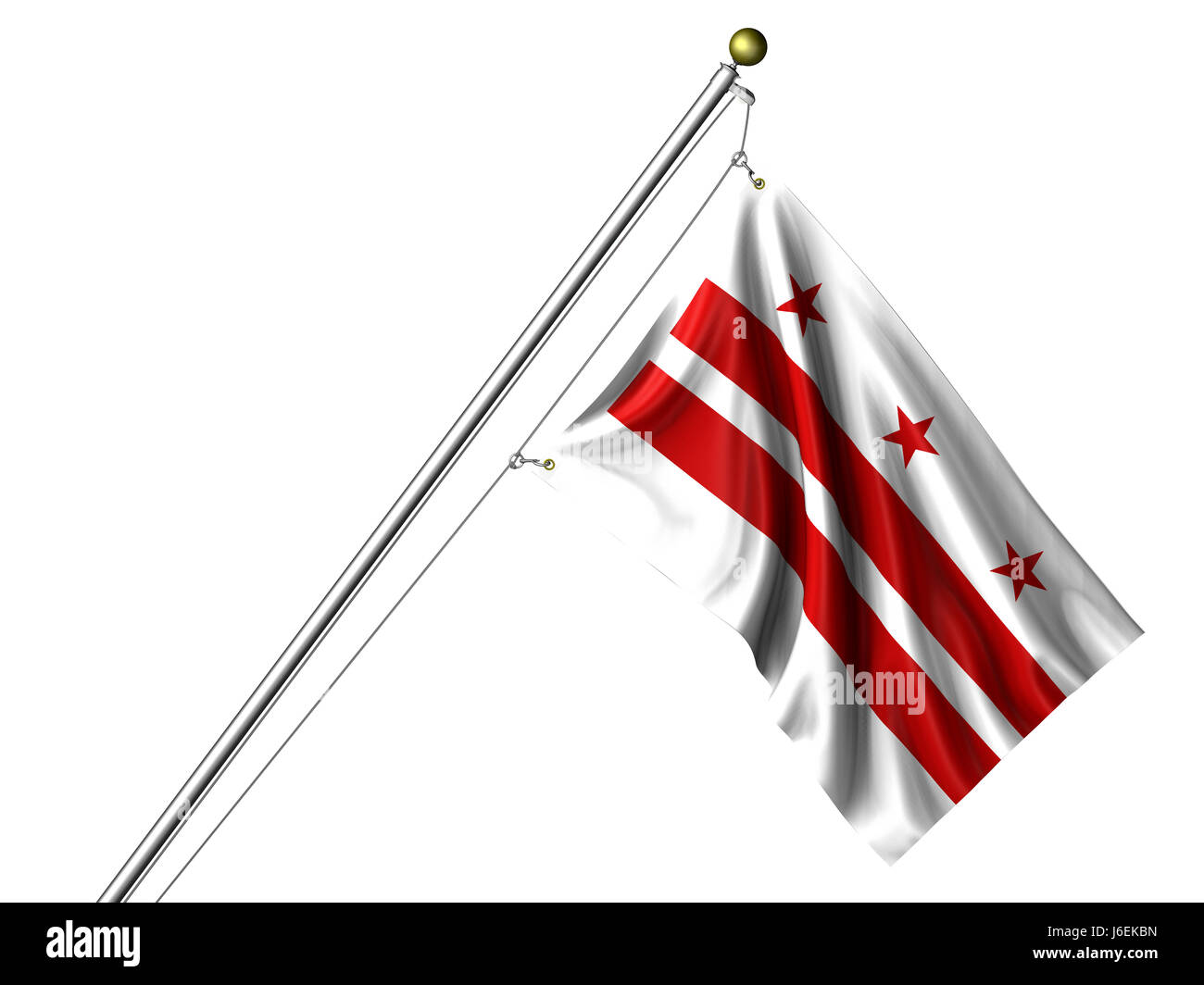 isolierte Usa Flagge Kolumbien Bezirk State isoliert Farbe amerikanische Usa Amerika Stockfoto