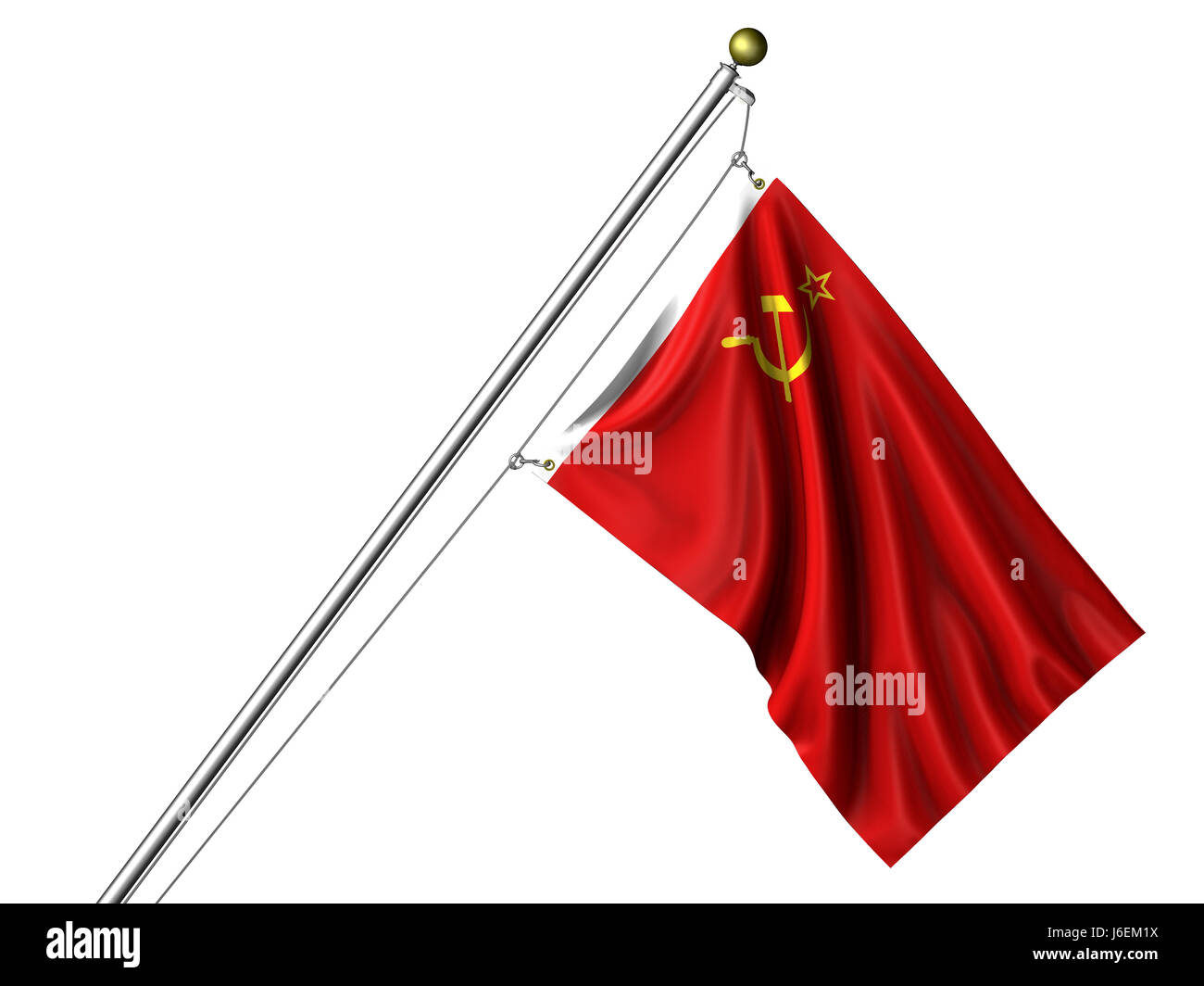 Hammer und Sichel Flagge Ausgeschnittene Stockfotos und -bilder - Alamy