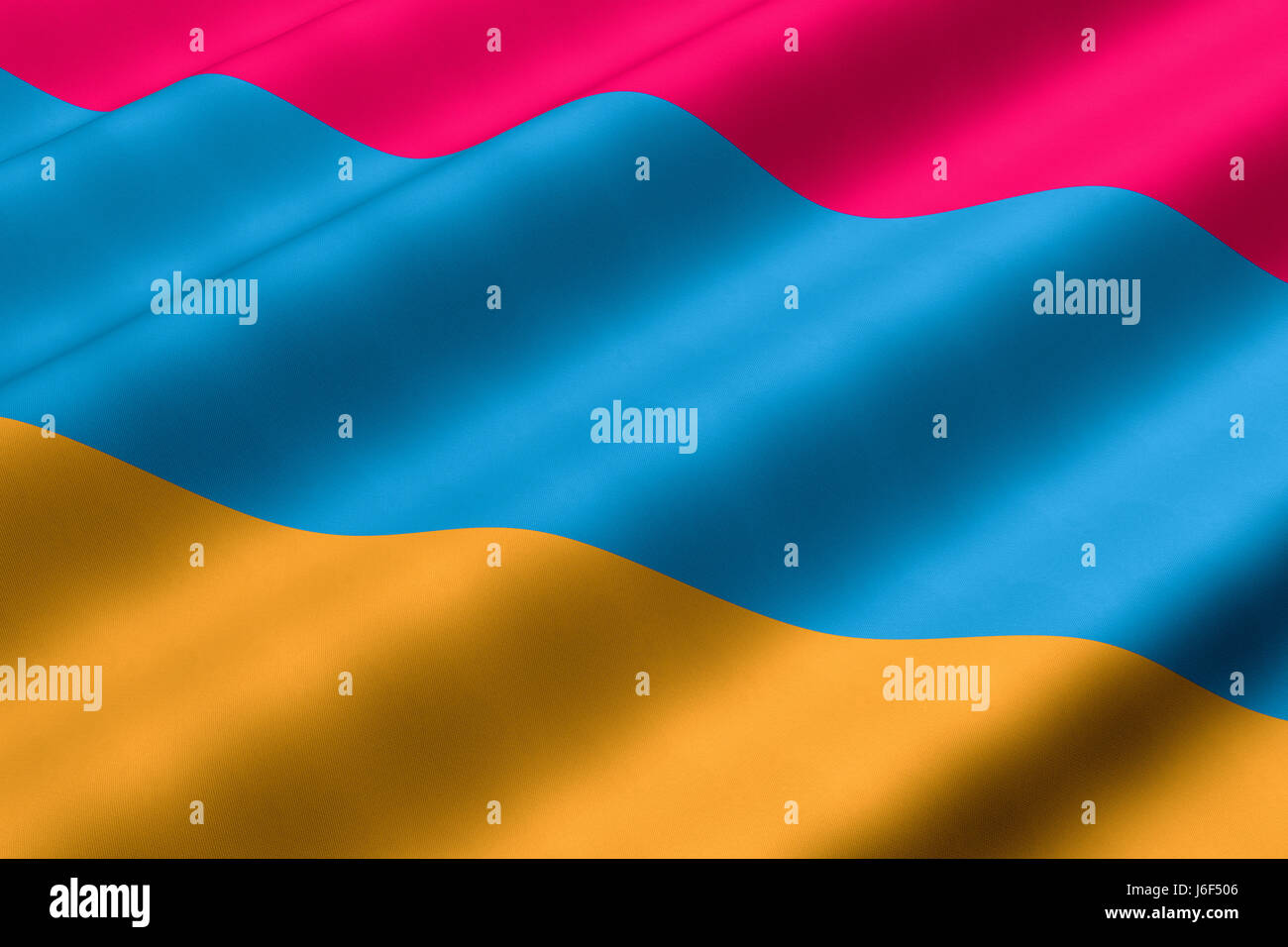 leere kaukasischen Europa Europaflagge Armenien Farbe Nahaufnahme Asien Flagge Armenien Stockfoto