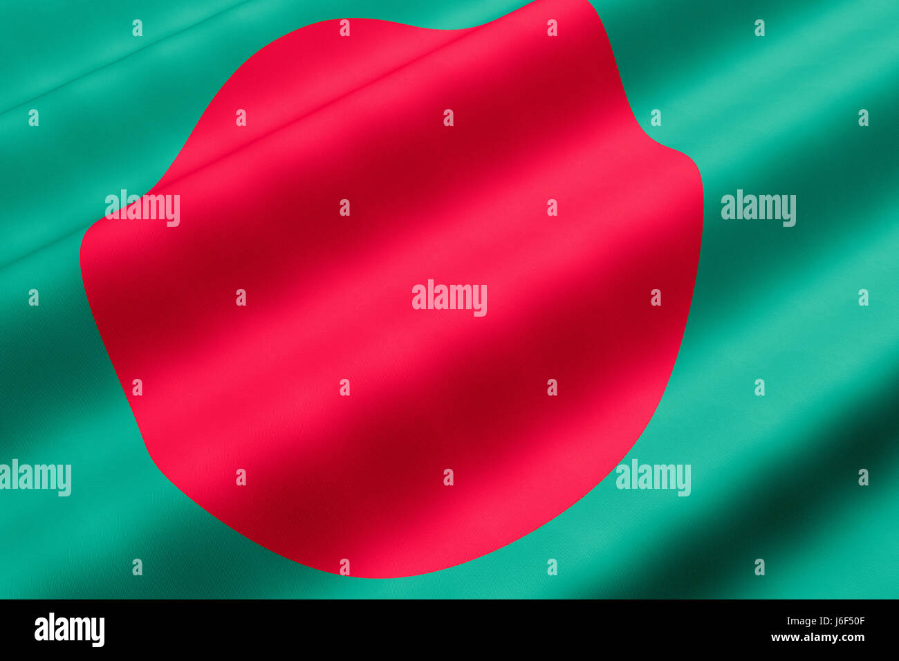 Asien Fahne asiatische Farbe Nahaufnahme Asien Flagge Banner Rendering asiatischen Textilgewebe Stockfoto