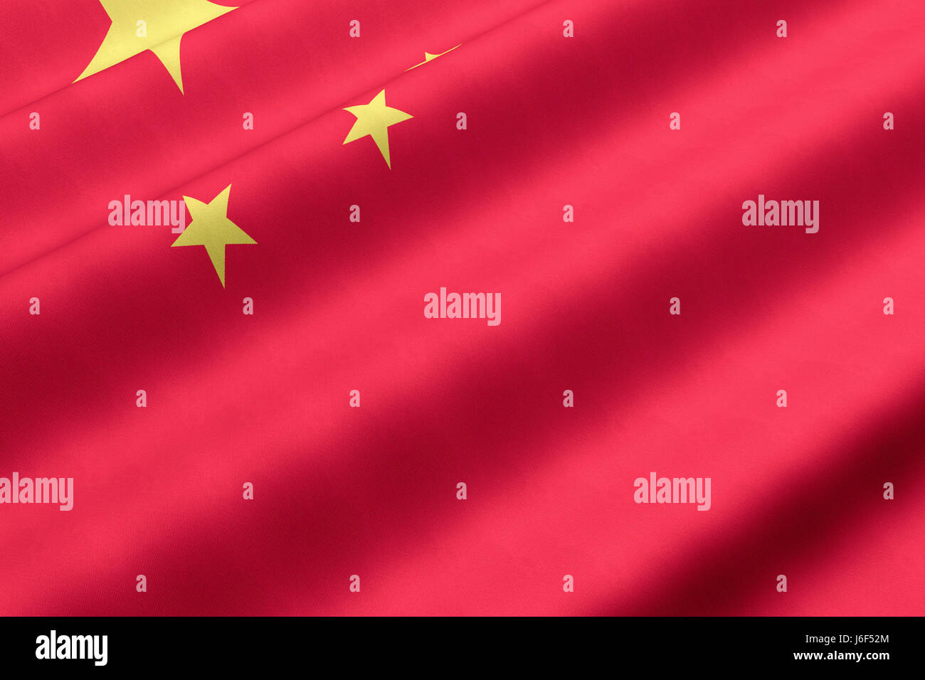 Afrika afrikanische Farbe Nahaufnahme Asien Flagge China Textile chinesische Fahnenbanner Stockfoto