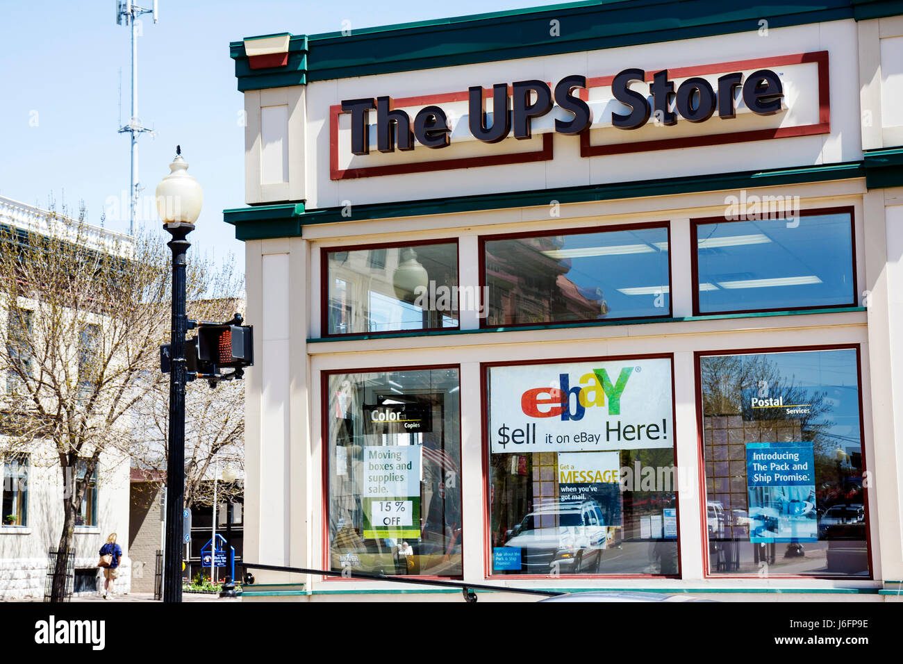 Marquette Michigan Upper Peninsula UP Lake Superior, der UPS Store, eBay, Service, globale Kette, Kurier, Paketversand, Versand, MI090515041 Stockfoto