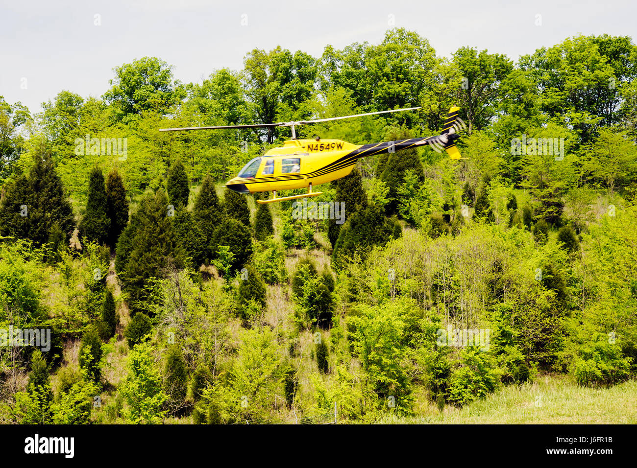 Sevierville Tennessee, Smoky Mountains, landschaftlich reizende Helikopter Touren, Flug, Start, Besucher reisen Reise Reise Tourismus Wahrzeichen Kultur Stockfoto