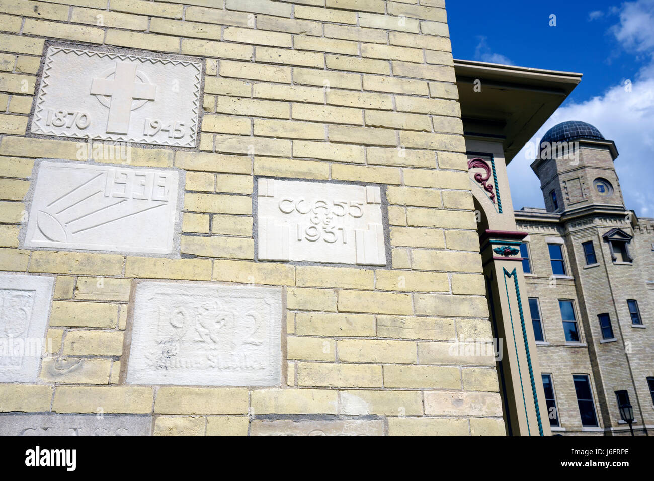 Wisconsin Kenosha County, Kenosha, Third 3. Avenue Historic District, Kemper Center, Zentrum, ehemalige Frauenschule, italienische Architektur, Schlepptau Stockfoto