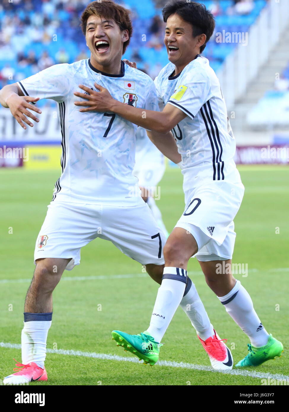 Suwon Sudkorea 21 Mai 2017 L R Ritsu Doan Takefusa Kubo Jpn Fussball 2017 Fifa U 20 World Cup Gruppe D Spiel Zwischen Sudafrika 1 2 Japan In Suwon World Cup Stadium In Suwon Sudkorea