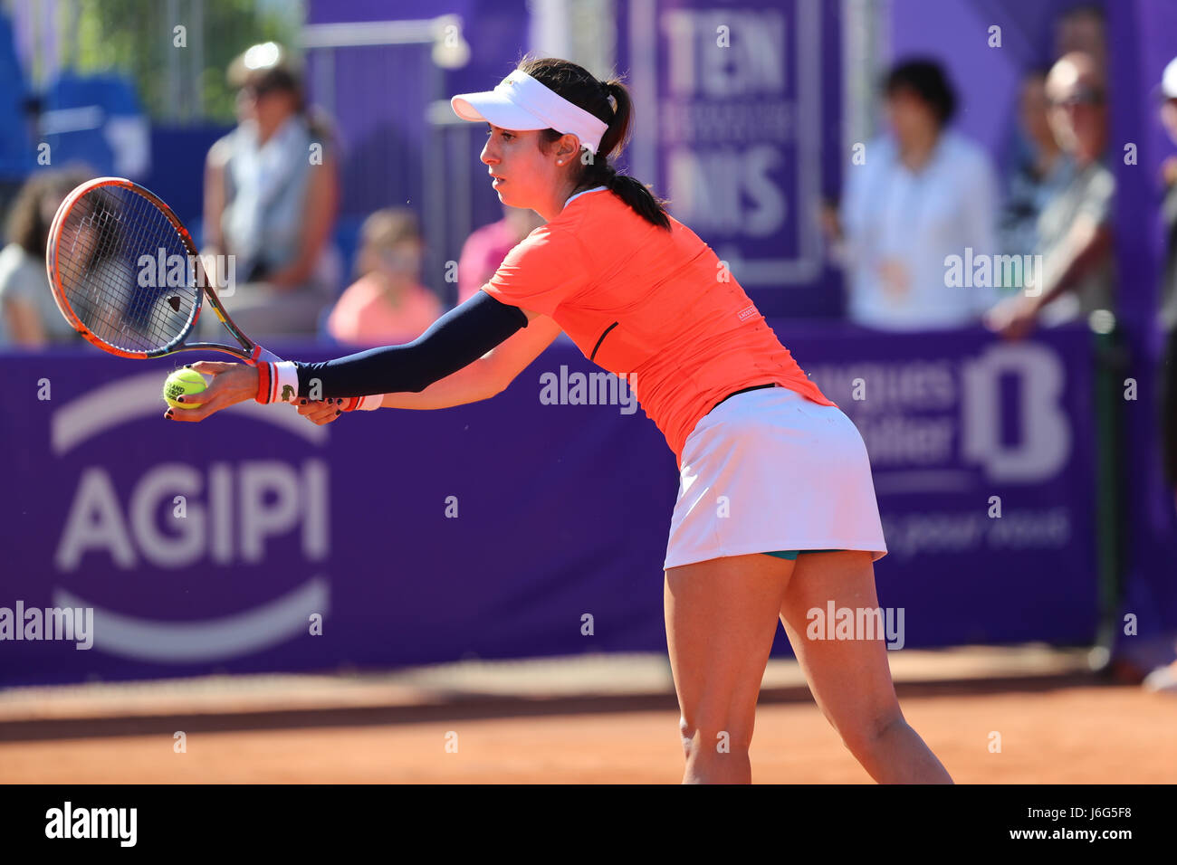 Straßburg, Frankreich. 21. Mai 2017. Amerikanischer Spieler Christina Mc Hale ist in Aktion während ihr Spiel in der 1. Runde des WTA Internationaux Straßburg Vs deutsche Tennisspielerin Andrea Petkovic am 21. Mai 2017 in Straßburg, Frankreich - © Yan Lerval/Alamy Live-Nachrichten Stockfoto