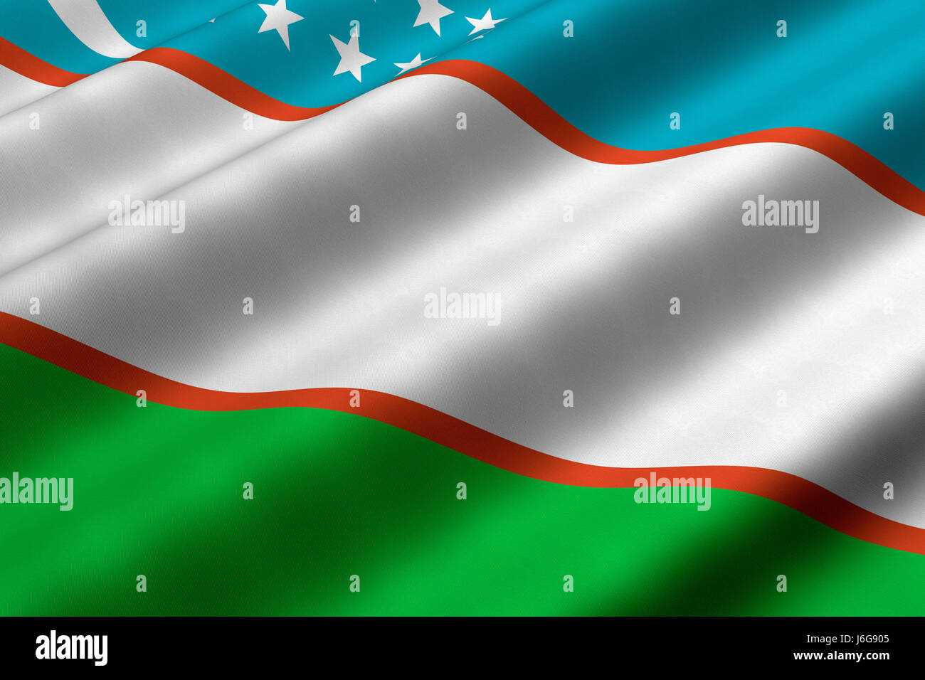 Asien Fahne asiatische Farbe Nahaufnahme Asien Flagge Rendering asiatischen Textilgewebes Rendern Stockfoto