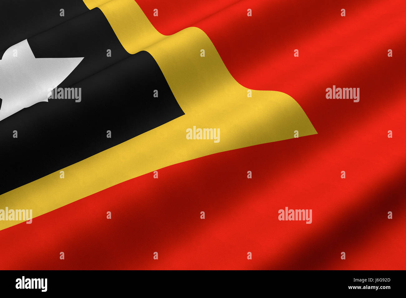 Asien Fahne ostasiatischen Farbe Nahaufnahme Asien Flagge Rendering asiatischen Textilgewebe Stockfoto