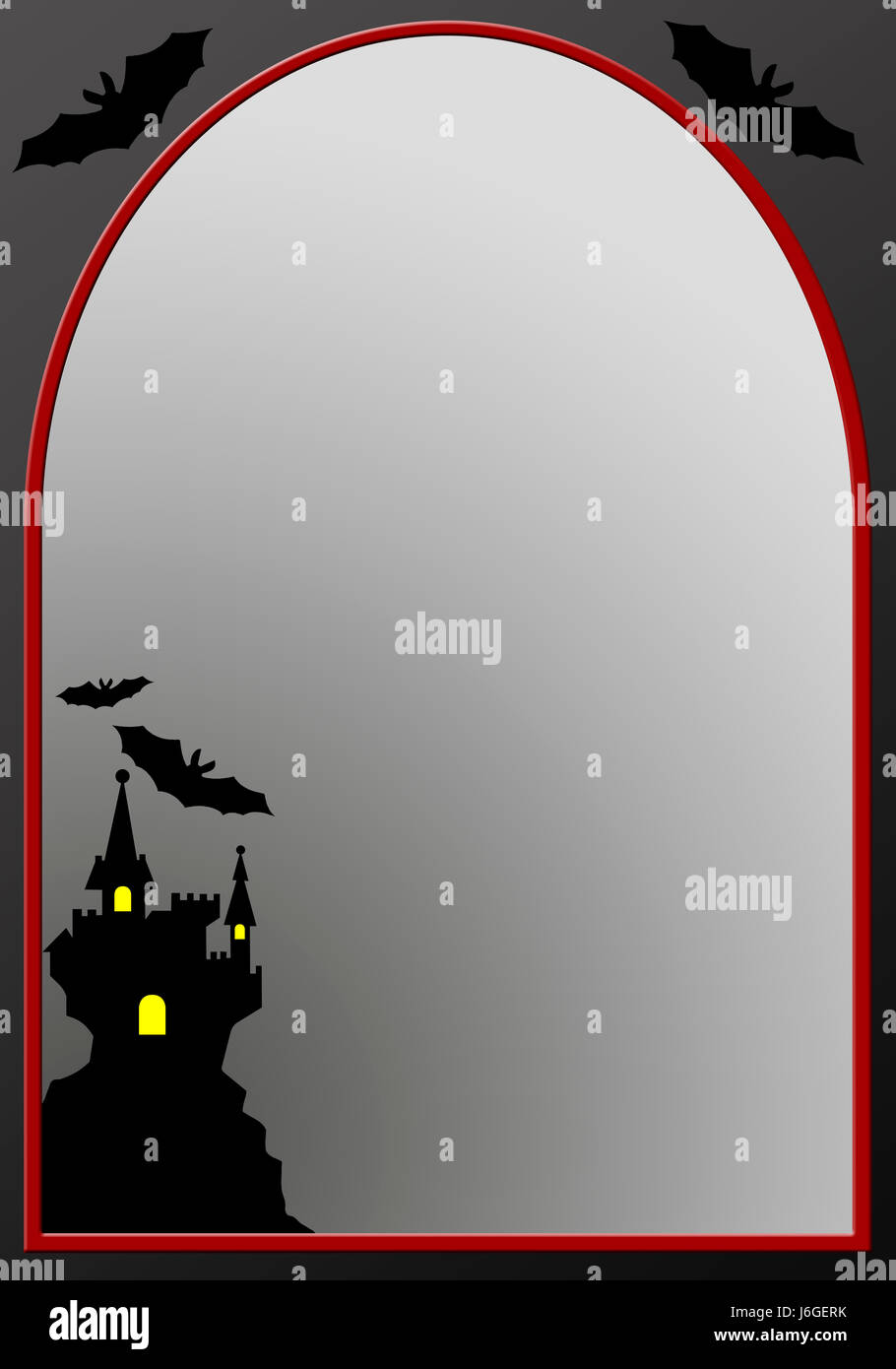 Halloween Vampir-Fledermaus Blutsauger Hintergrund Hintergrund dunkel Leuchten strahlt hell Stockfoto