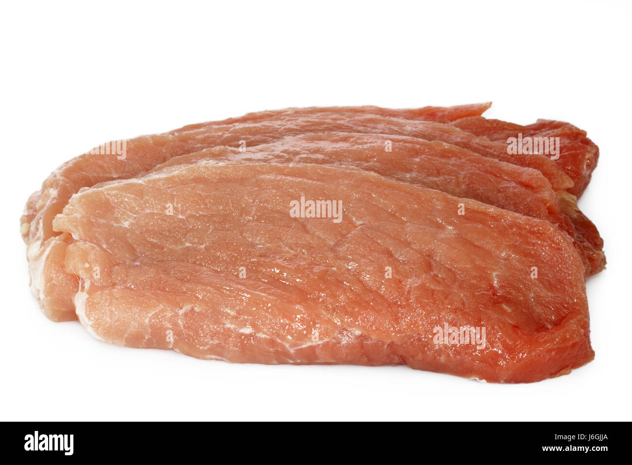 Rohe Schnitzel Schwein Fleisch essen Nahrungsmittel rohe Schnitzel Zutaten  Ernährung Schweinefleisch Stockfotografie - Alamy