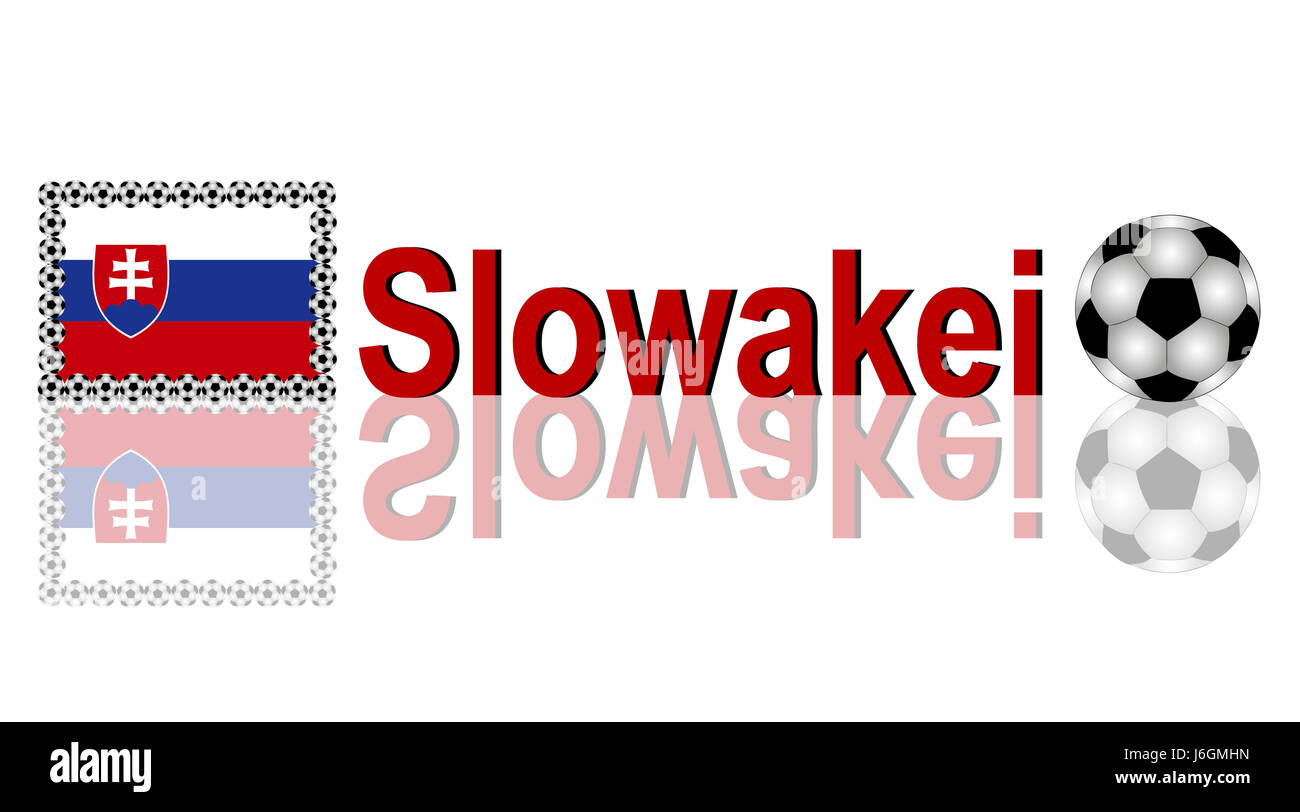 Slowakei Flagge ball Slowakei Spiegelung Abbildung Reflexion Flag contest Stockfoto