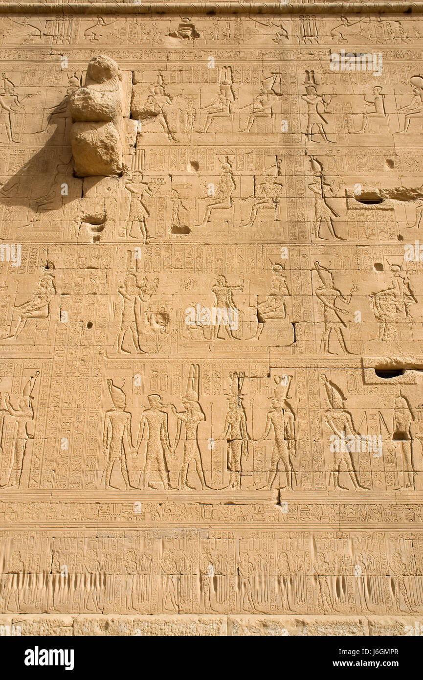 historische Tempelkunst Afrika Sightseeing Ägypten historische Gebäude Stockfoto