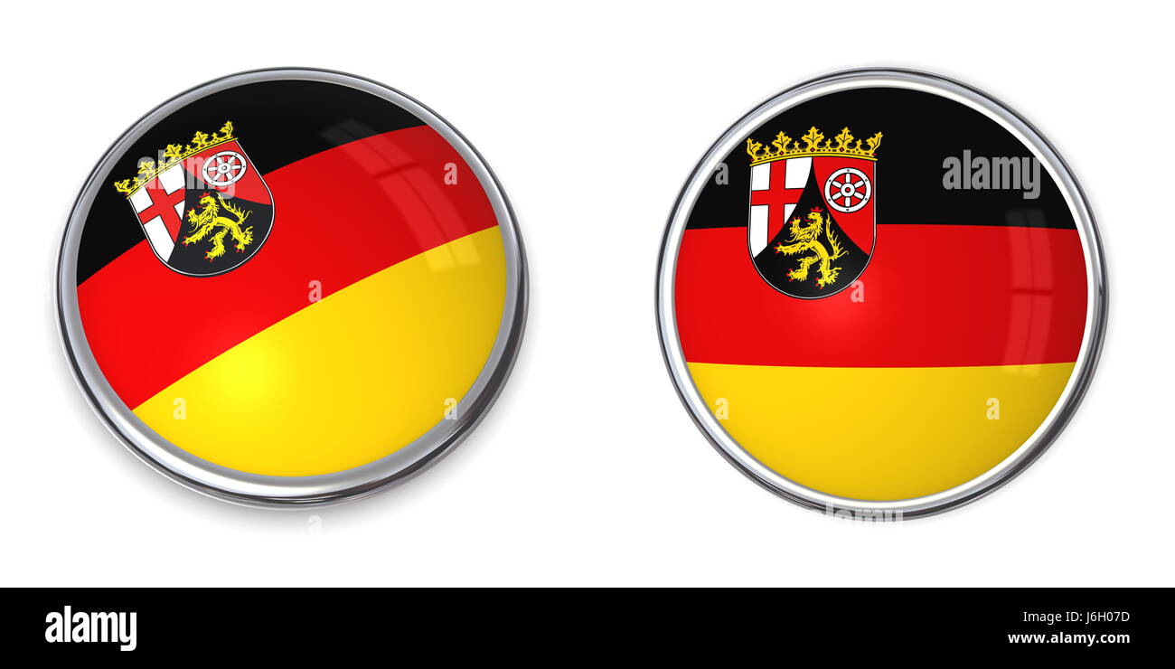 Deutschland Bundesrepublik Deutschland Flagge button Banner Staat Bundesrepublik Rheinland Stockfoto