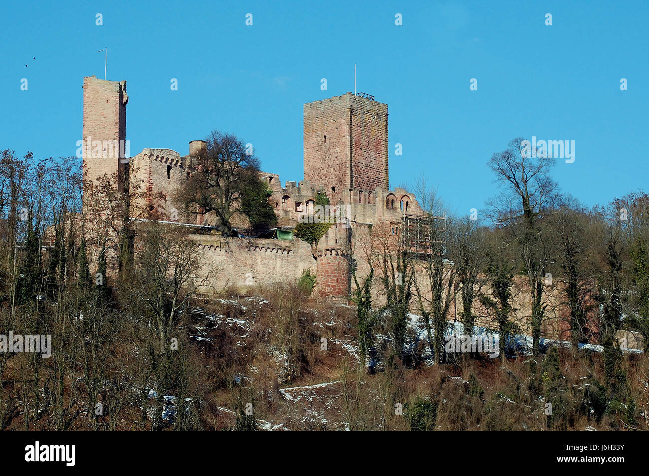 Turm Ruine Sandstein Schloss Burg Turm Ruine Sandstein Schloss Burg ...