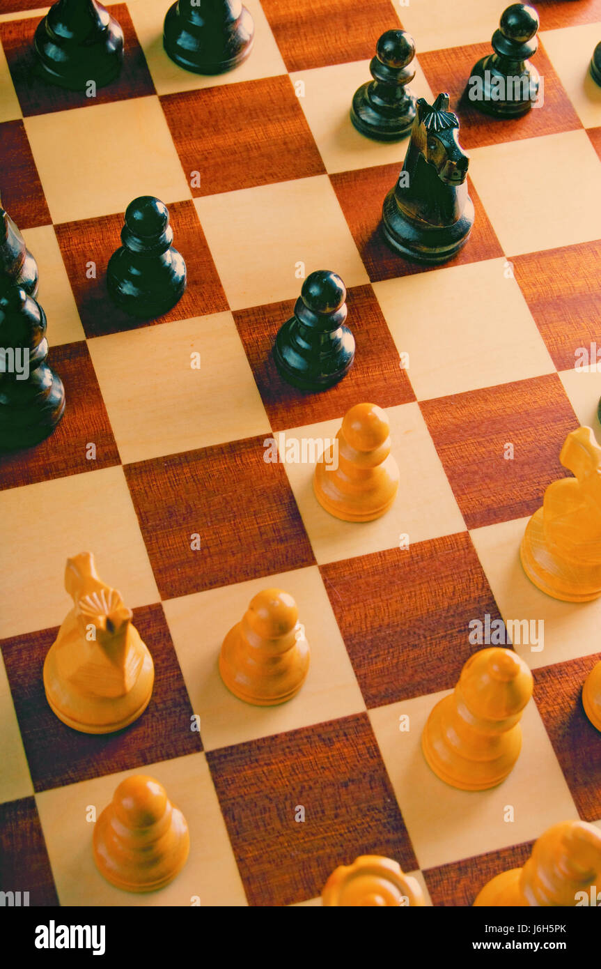 Spiel des Schachs als Konzept für die Strategie Stockfoto