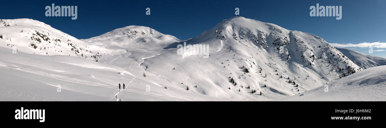 Wandern Wandern in Südtirol Wanderung Hobby Ski Route Lawine Bereich massiv zu migrieren Stockfoto