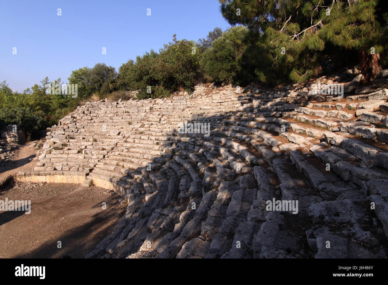 Historische Antike Asien Europa Türkei Ruinen Ausgrabungen-Archäologie-Amphitheater Stockfoto