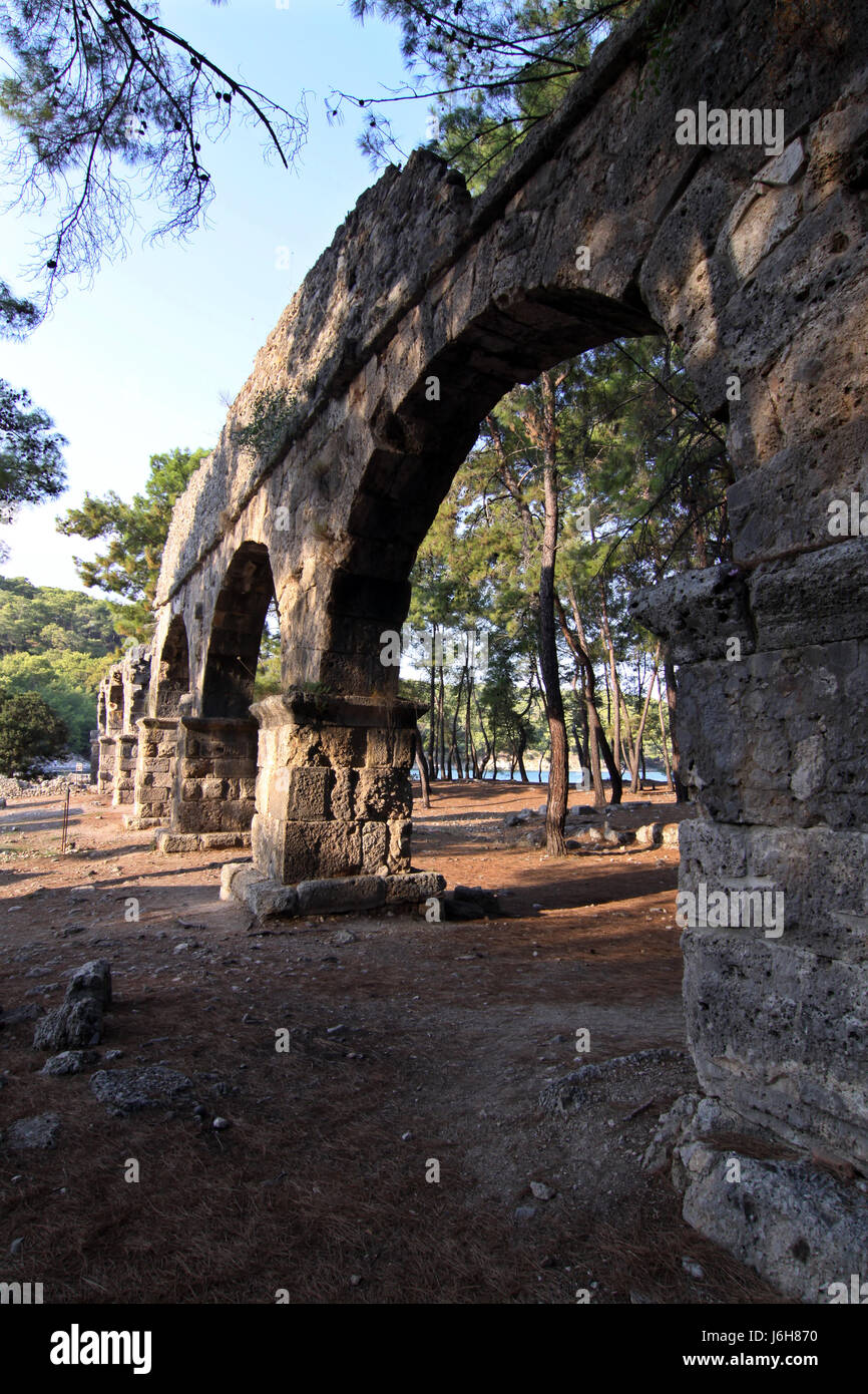 Historische Antike Asien Europa Türkei Ruinen Wasserleitungen Wasserleitung Conduit Stockfoto