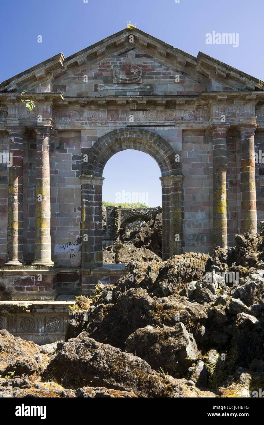 beschädigte Kirche, Mexiko Stockfoto