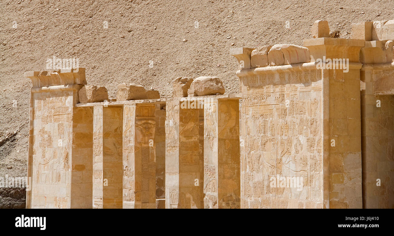 historische Tempel Afrika Sightseeing Ägypten Emblem kunstvolle Gebäude historische Stockfoto