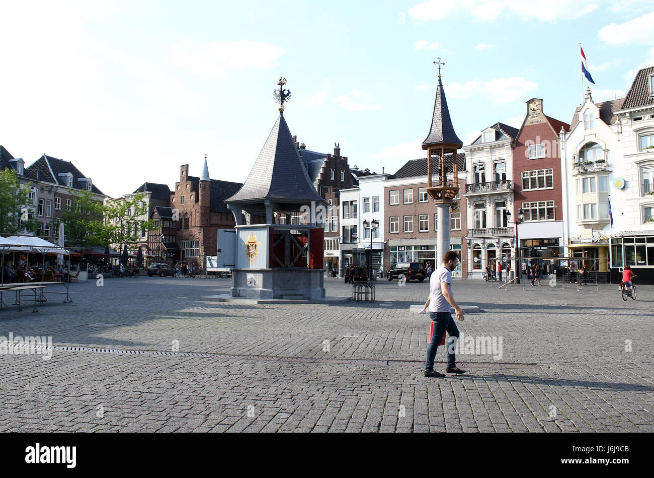Historischen Marktplatz im Zentrum von Den Bosch, Nord-Brabant, Niederlande. Stockfoto