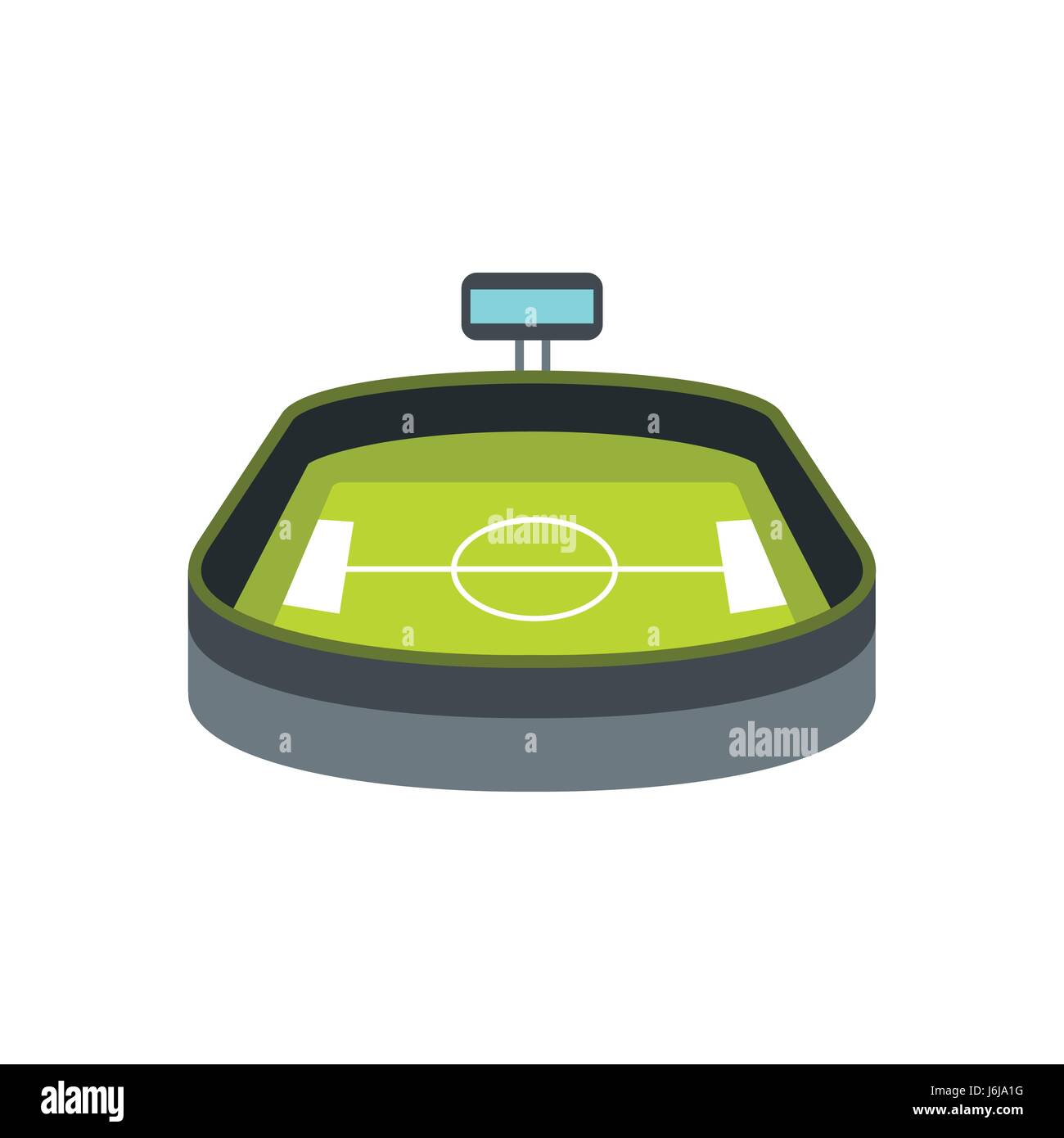 Stadion-Symbol im flachen Stil Stock Vektor