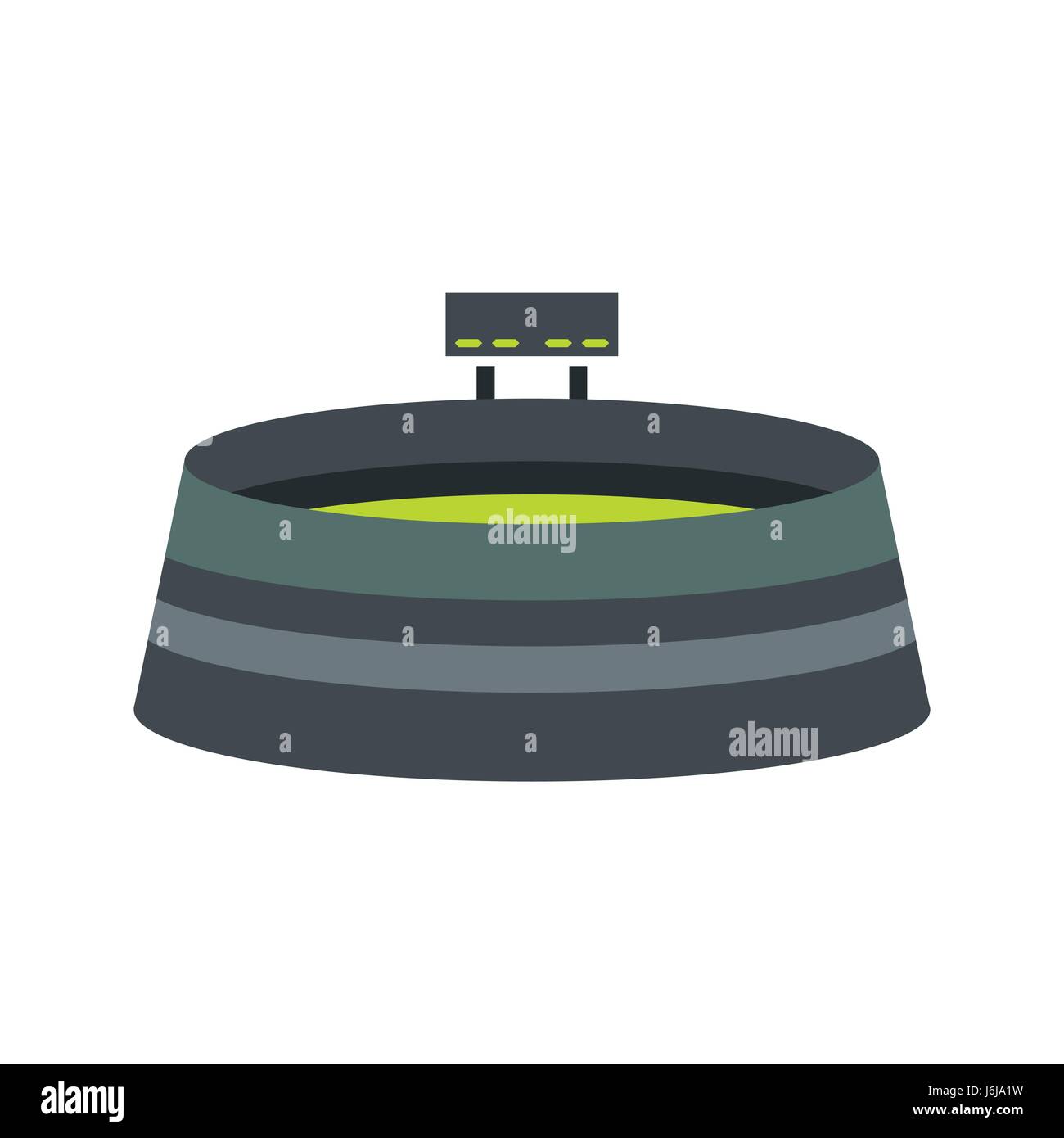 Runde Stadion mit Anzeiger-Symbol Stock Vektor