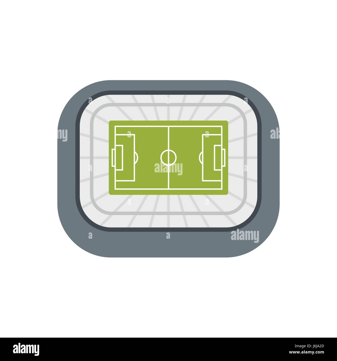 Stadion-Draufsicht-Symbol, flachen Stil Stock Vektor