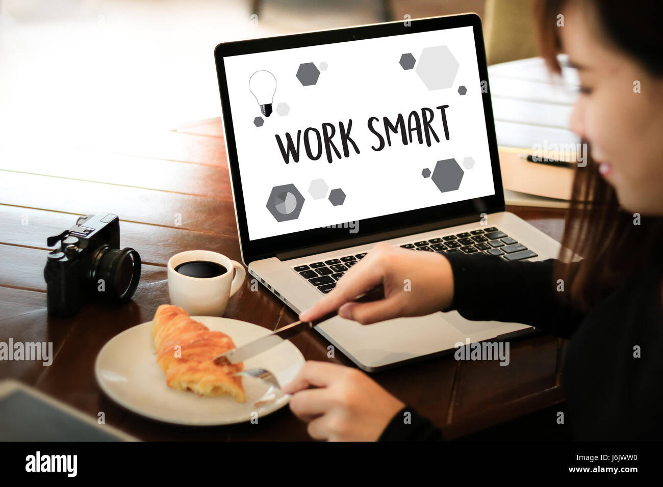 Arbeitsbedingungen Arbeit produktiv wirksam intelligentes Entwicklung Leidenschaft und Managementkonzept Stockfoto