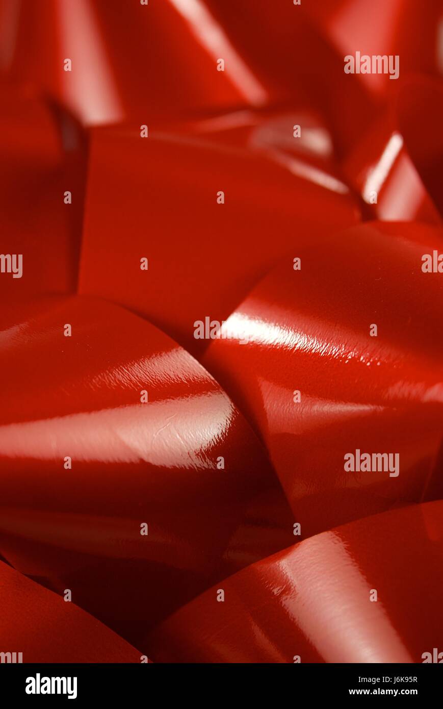 Weihnachten Bogen Band Band band Rot Weihnachten x-mas schließen Makro Nahaufnahme Makro Stockfoto