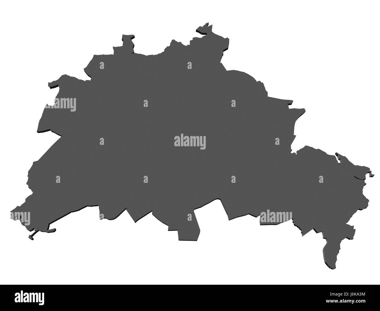 Karte von Berlin - optional Stockfoto