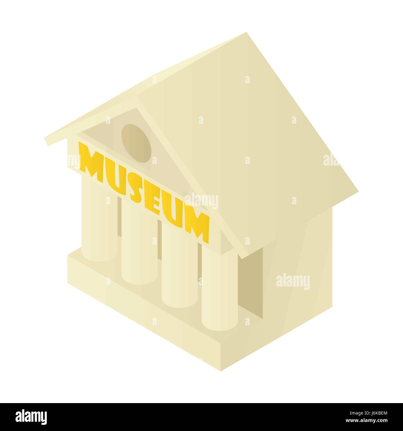 Museumsgebäude Symbol, Catoon Stil Stock Vektor