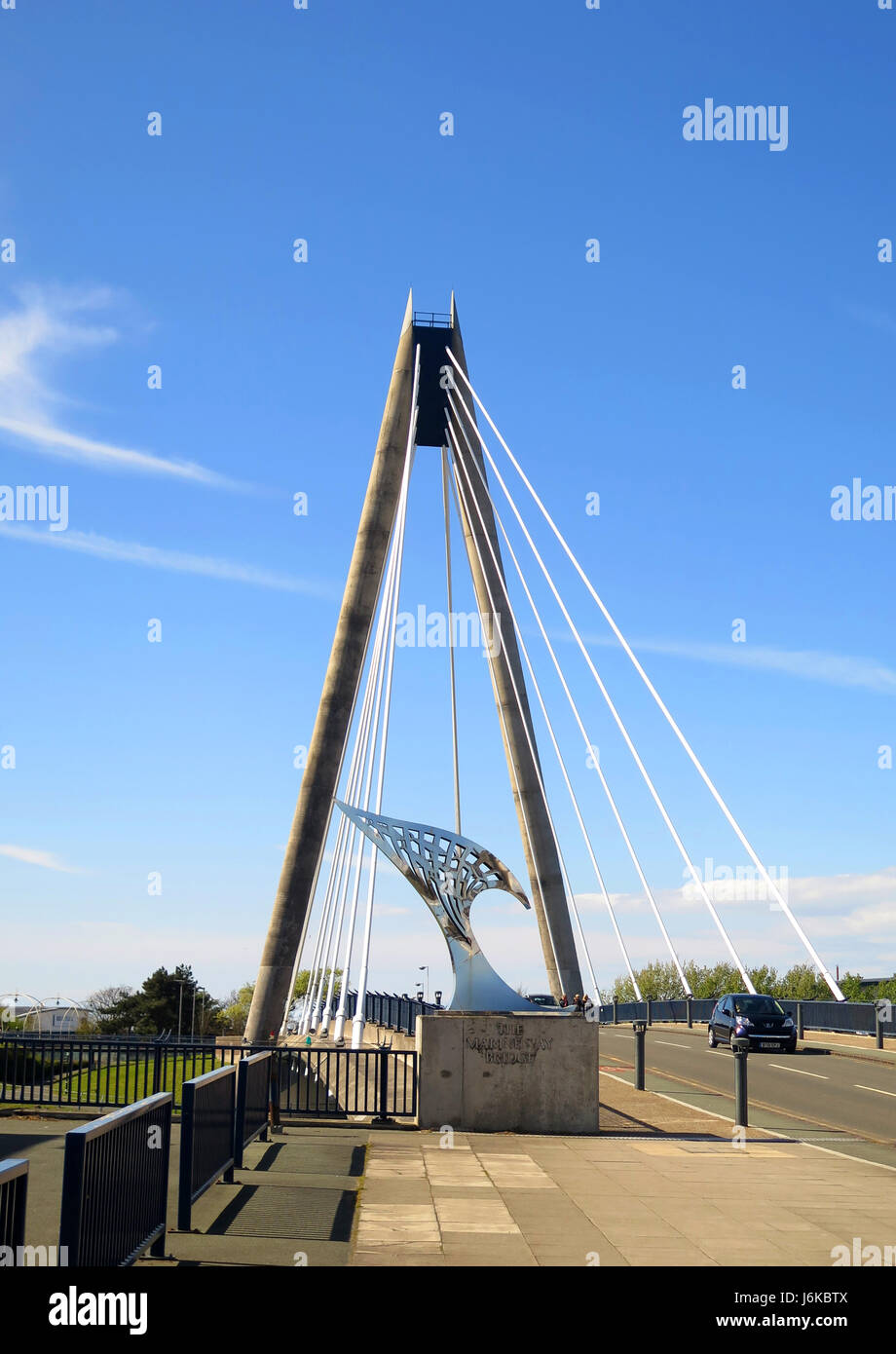 Millennium Bridge unterstützen Princes Park Southport Stockfoto