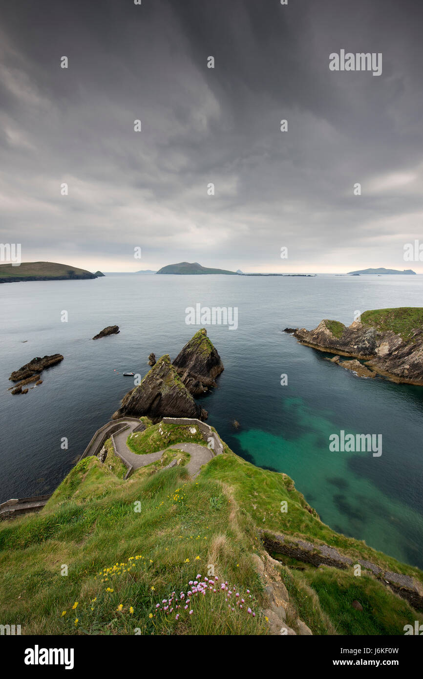 Dunquin Pier, Dingle, County Kerry, Irland Stockfoto