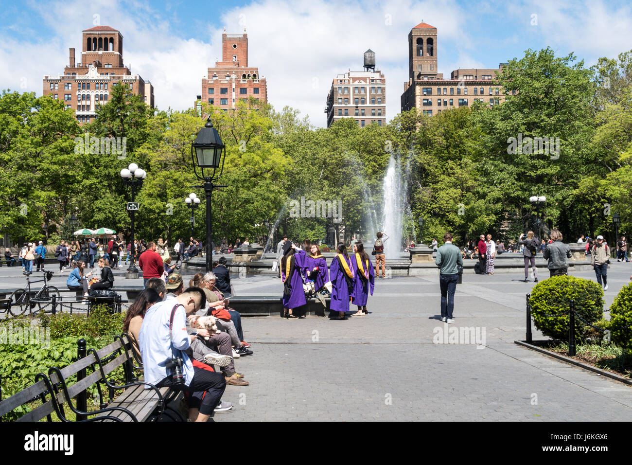 Washington Square Park, Greenwich Village, New York, USA Stockfoto