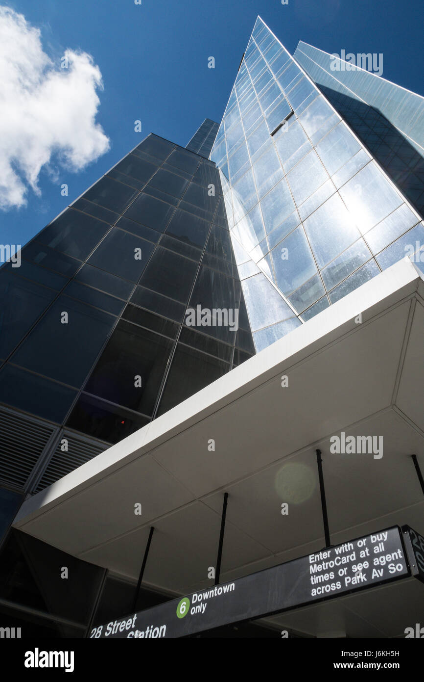 Architektur auf Park Avenue, New York, USA Stockfoto