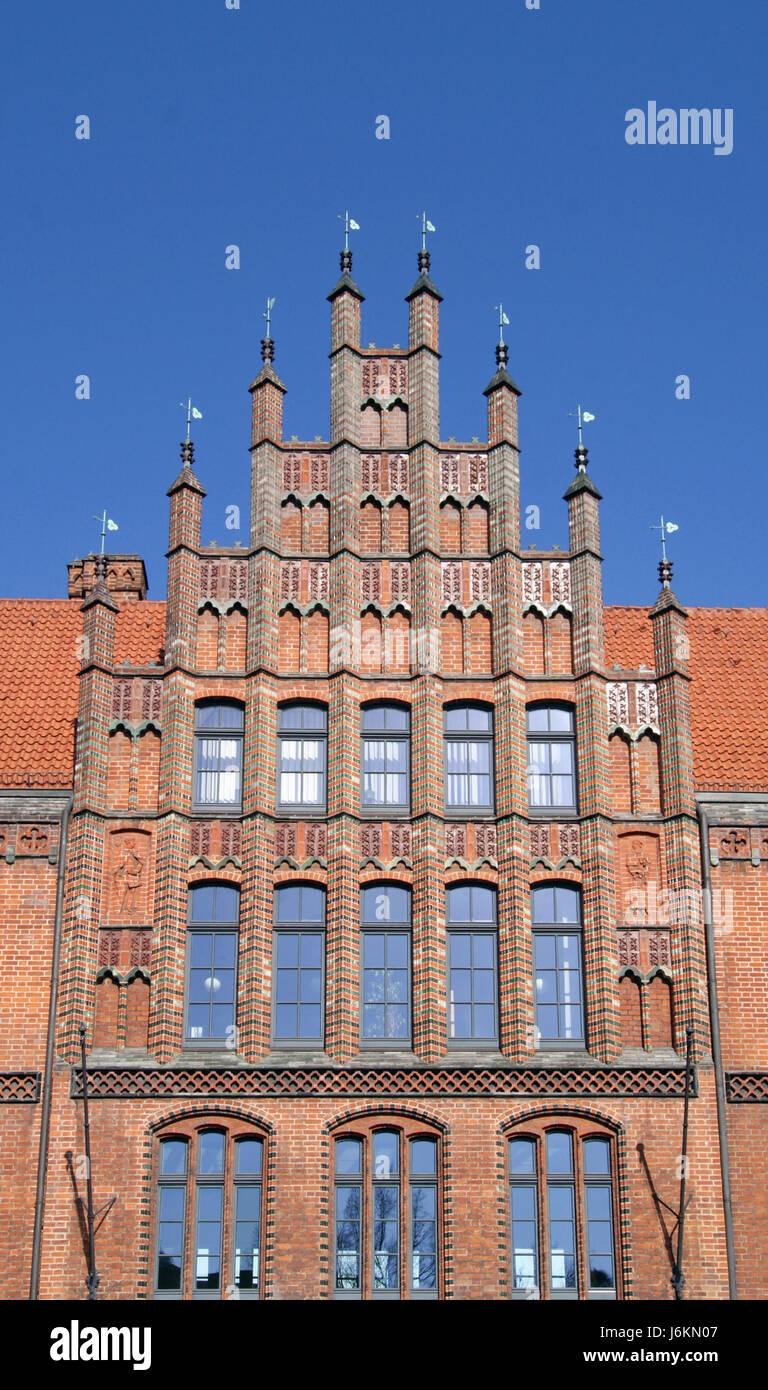 Rathaus Hannover Giebel senken Sachsen Registry Office Windrose Mittelalter Stockfoto