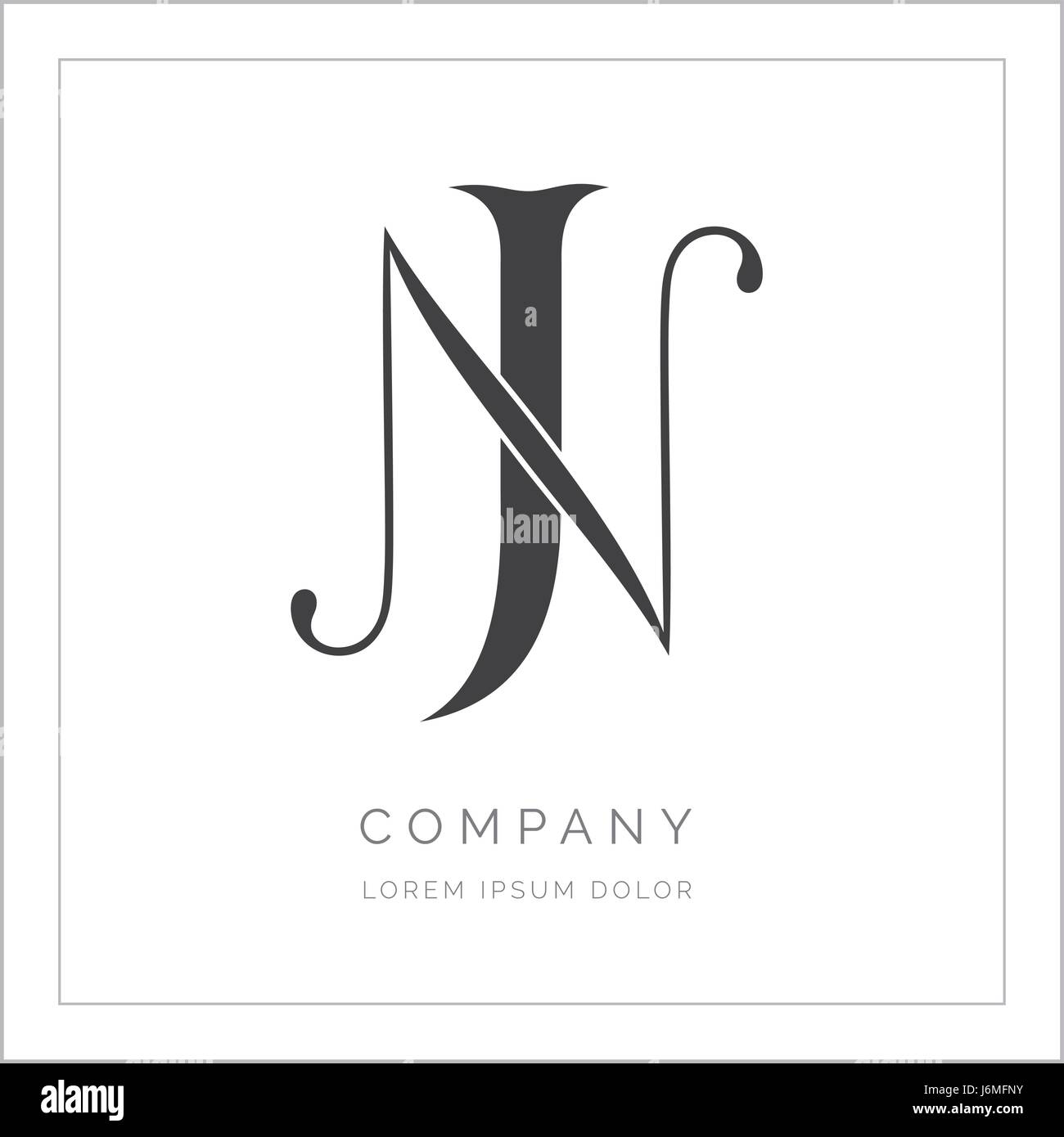 JN Buchstaben Vektor Logo Design Stock Vektor