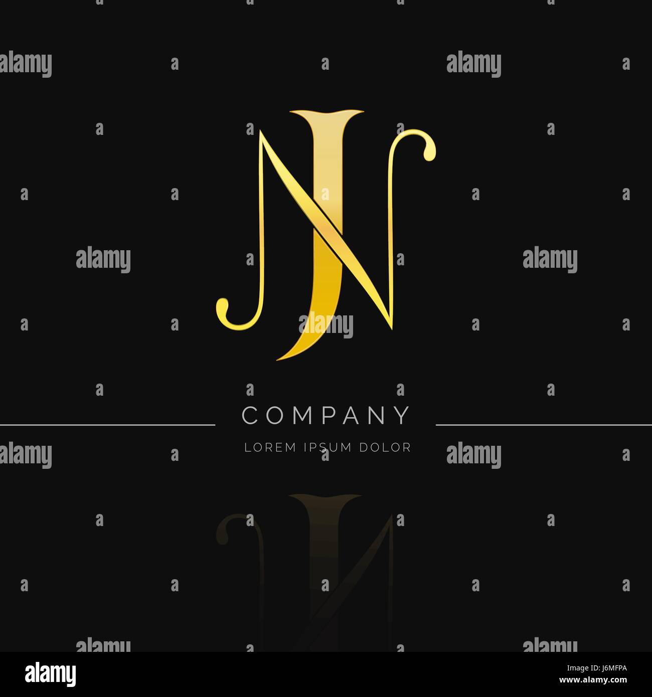 JN Buchstaben Vektor Logo Design Stock Vektor