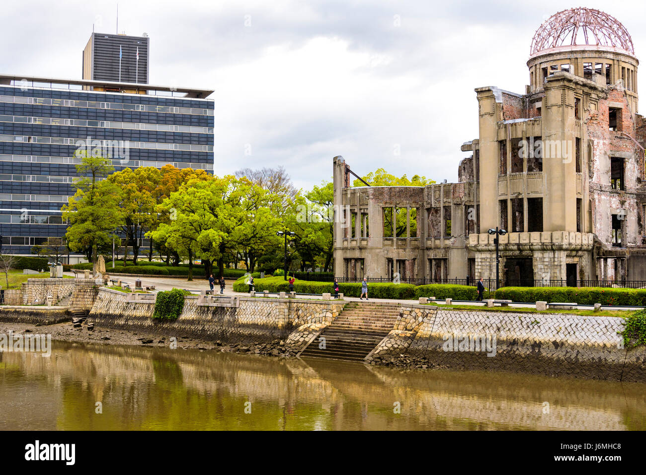 Prefectural Industrial Promotion Halle, Hiroshima Peace Park Stockfoto