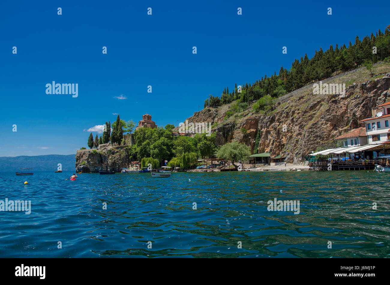 St. John Kaneo - See Ohrid, Mazedonien Stockfoto