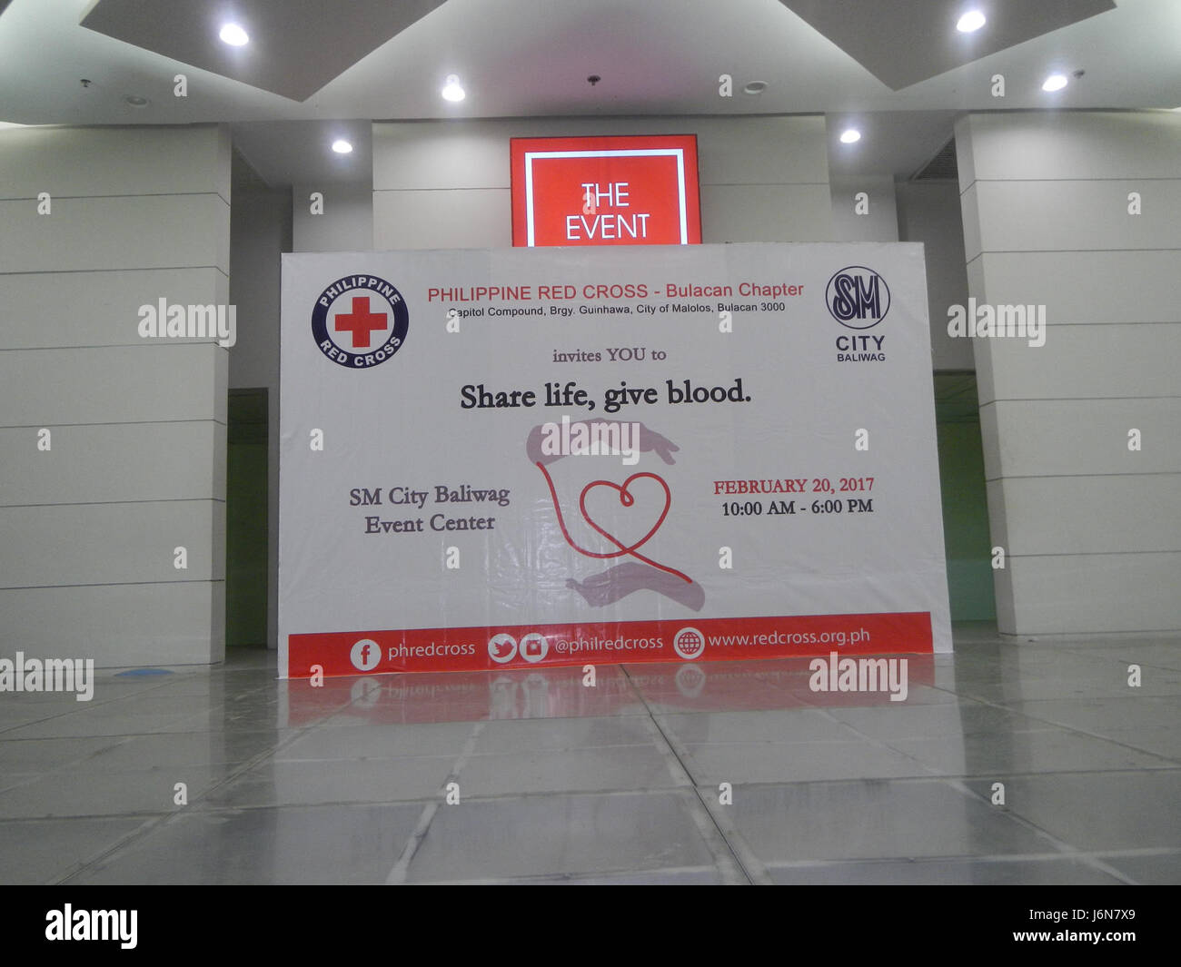 09104 Aderlass Blutspende philippinischen Roten Kreuzes SM Stadt Baliuag 02 Stockfoto