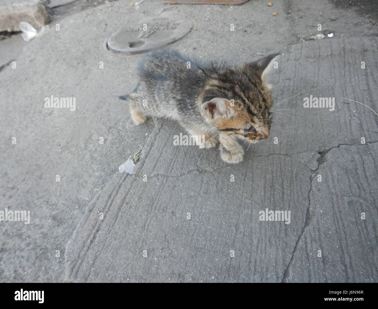 0670 Fußgänger Fußgängerbrücke Pier 18 c-2 Capulong Marcos Straße radialen Straße 23 Tondo Manila Stockfoto