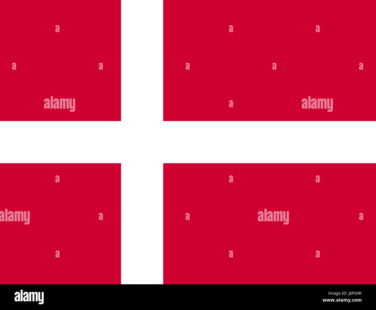 Dänemark Flagge, Vektor-illustration Stock Vektor