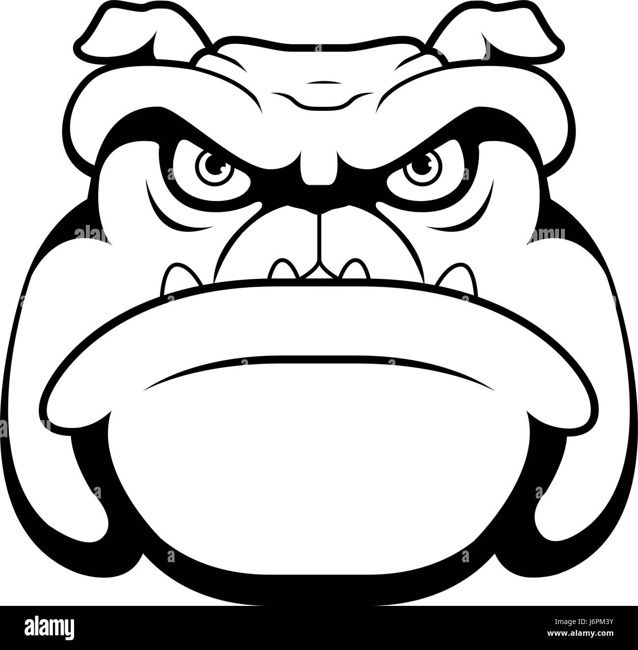 Ein Cartoon Gesicht Und Kopf Der Eine Bulldogge Stock Vektorgrafik Alamy