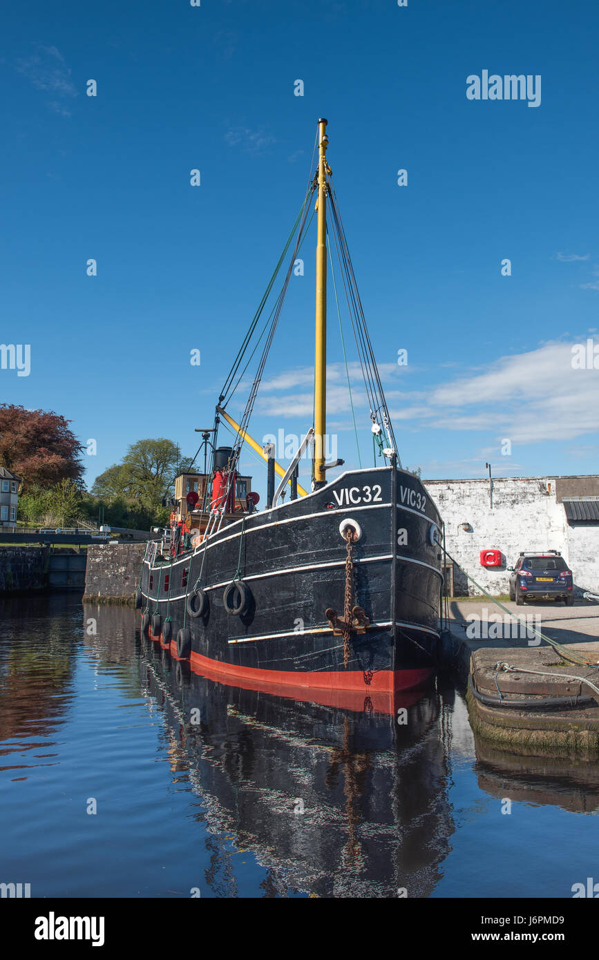 Vic 32 letzten Arbeiten Clyde Puffer bei Ardrishaig.Scotland Stockfoto