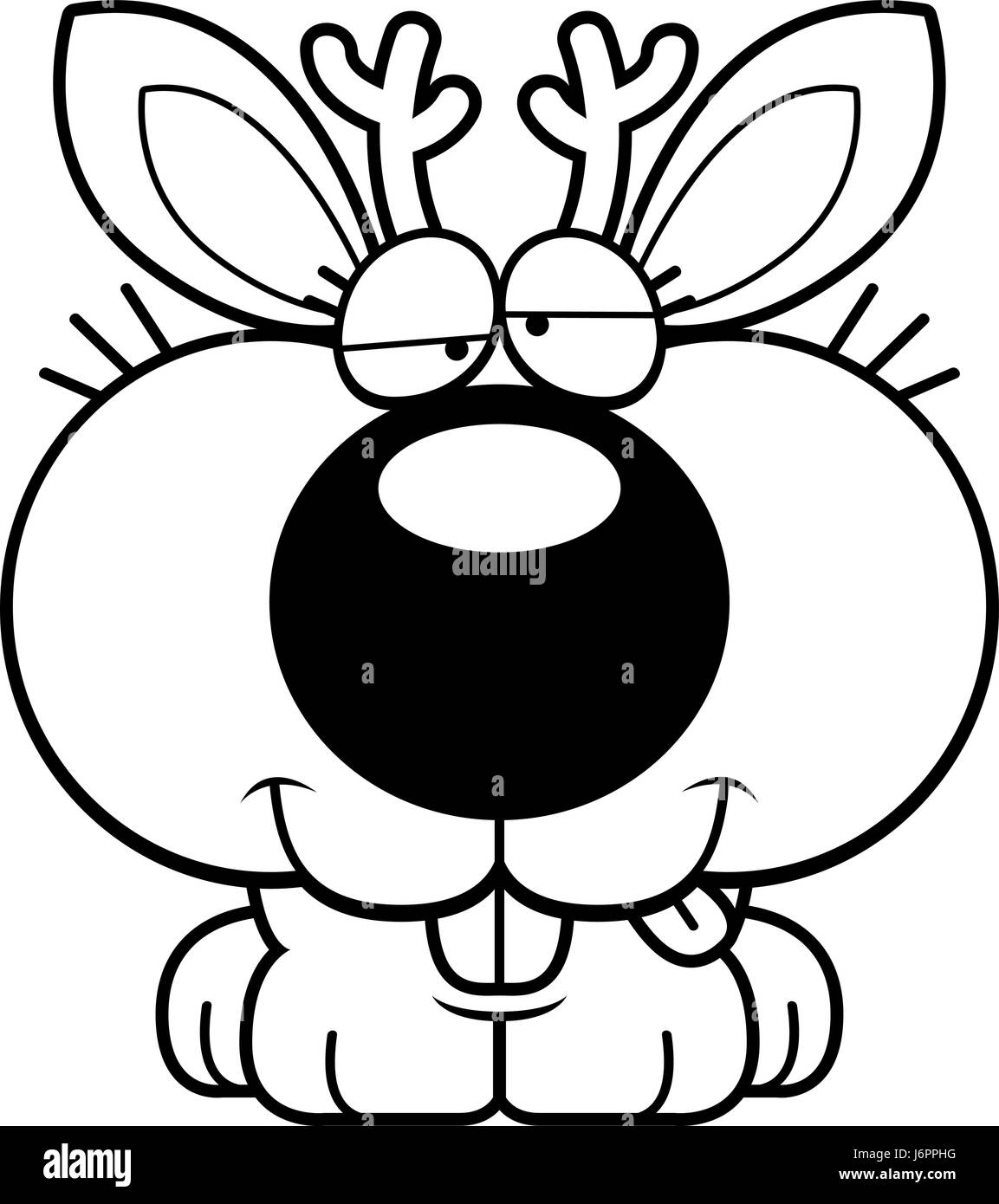 Ein Cartoon Illustration ein Baby Jackalope mit goofy Ausdruck. Stock Vektor