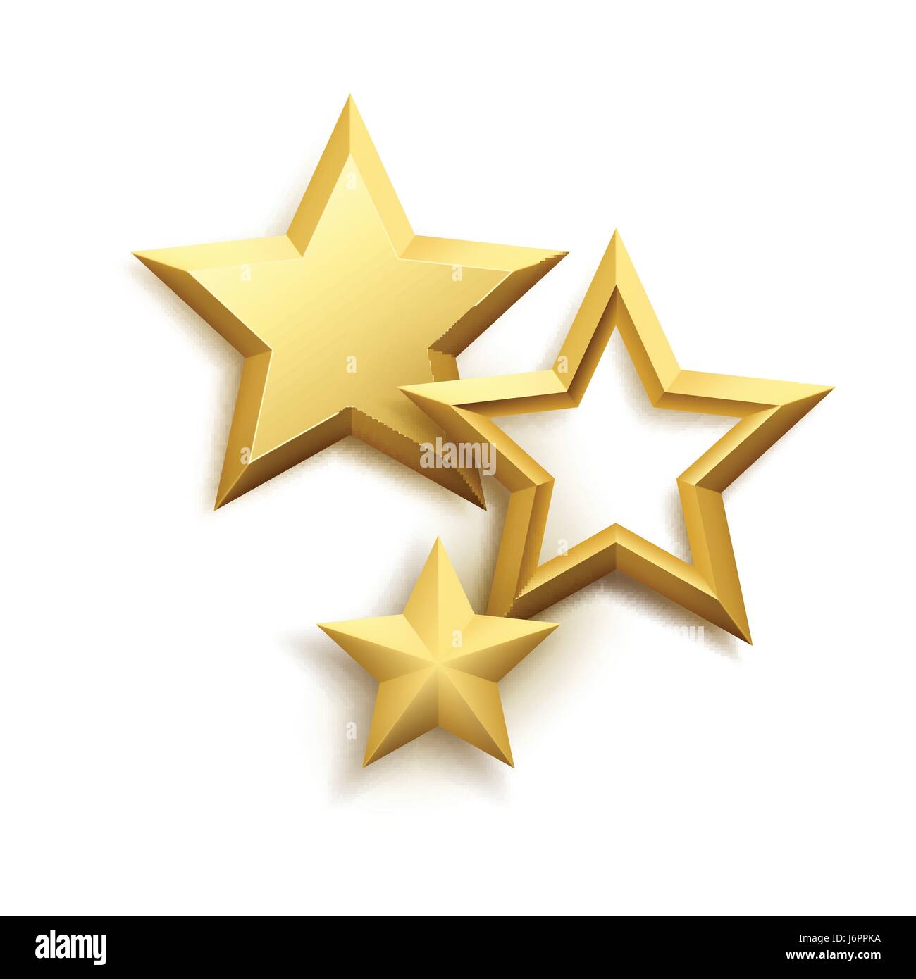 Realistische metallic Sterne Hintergrund. Vektor-illustration Stock Vektor