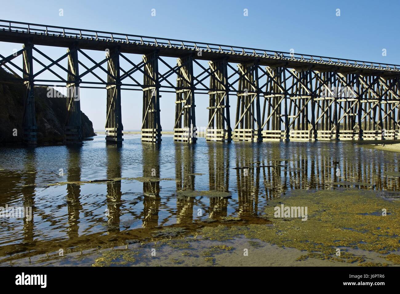 Eisenbahnbrücke Stockfoto